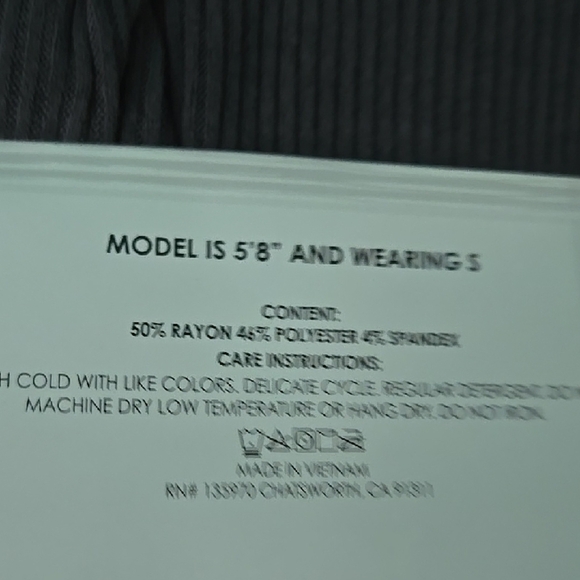 Honeydew Charcoal Ribbed Lounge Set - Picture 4 of 4